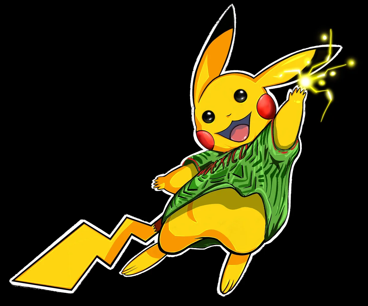 Pikachu Mexico edition artwork by Alfredo